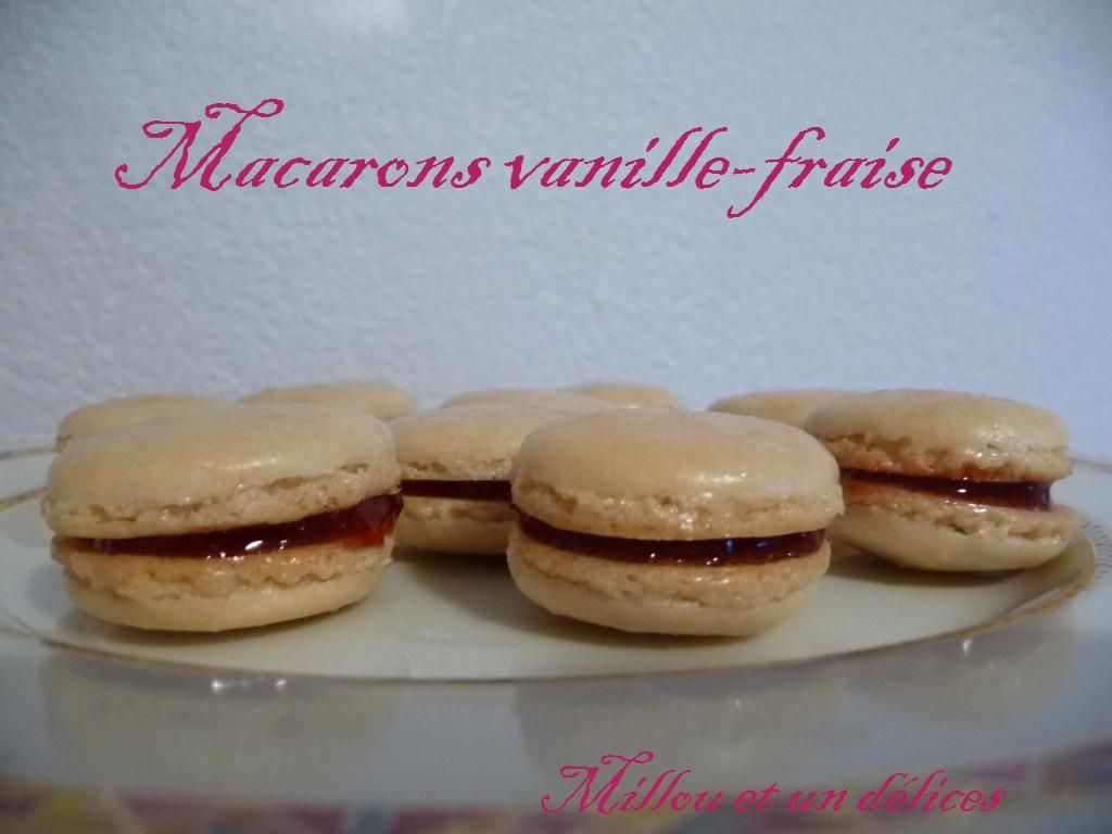 macarons vanille & fraise macarons arome vanille fraise de millou et un delices
