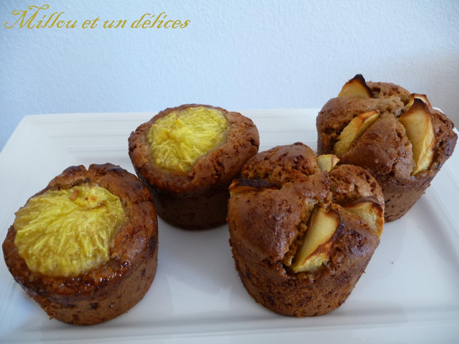 muffins complets figue ou pomme de Millou muffins complets figue et pomme de millou et un delices