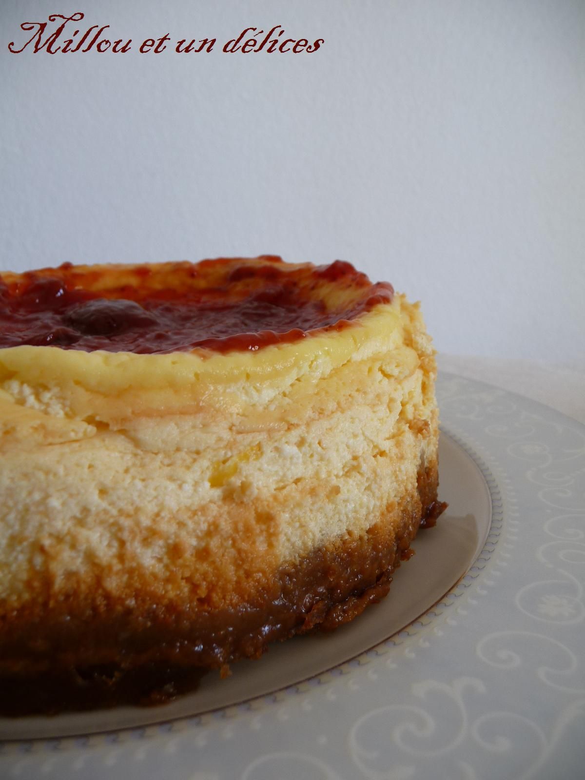 cheescake à la ricotta, speculoos, citron et fraise de millou cheescake à la ricotta, speculoos, citron et fraise de millou et un delices