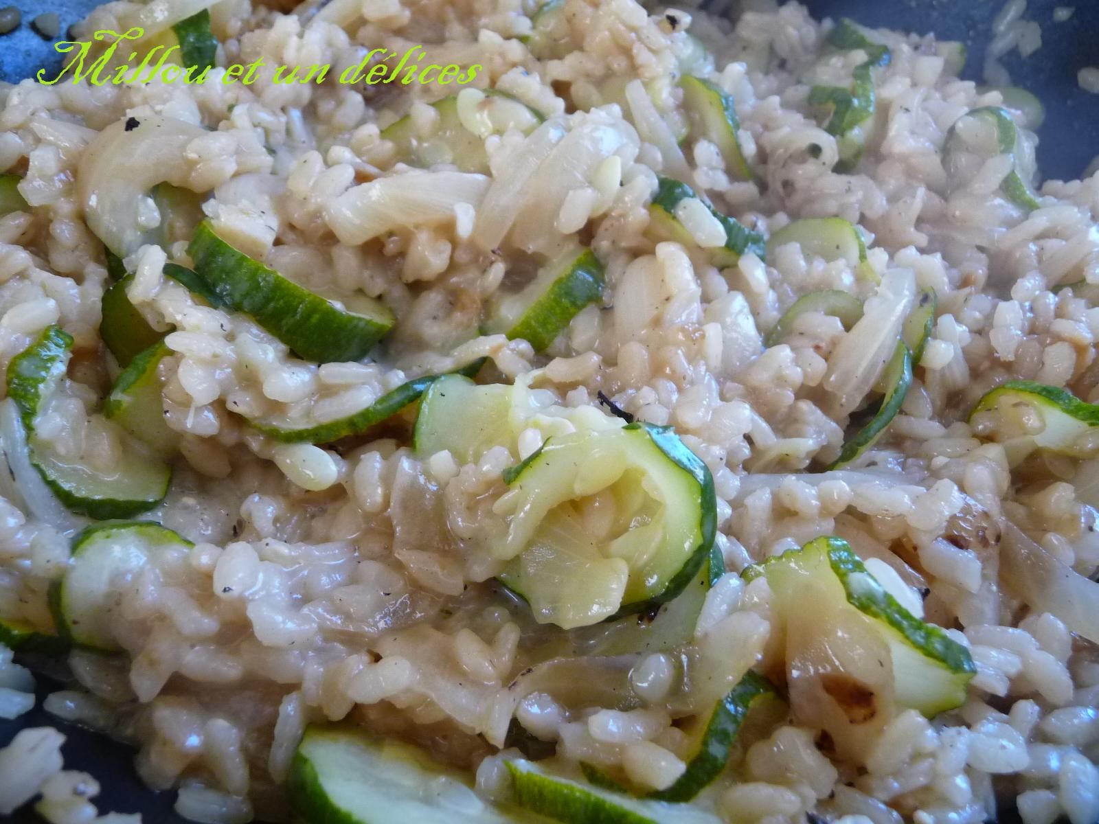 risotto cremeux aux courgettes de millou Risotto crémeux improvisé aux courgettes ... ou les mésaventures d'une boite de petits pois!