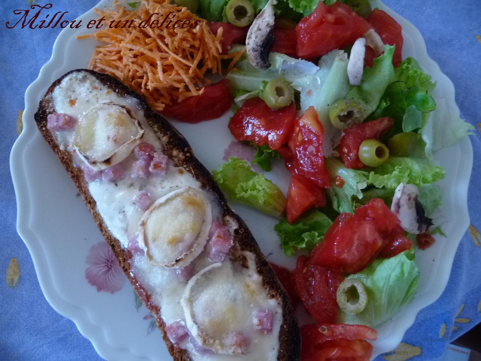 Biscottes façon tartines chèvre & jambon Biscottes façon tartines chèvre & jambon de Millou et un délices