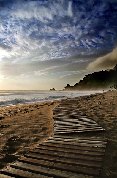 chemin sur sable