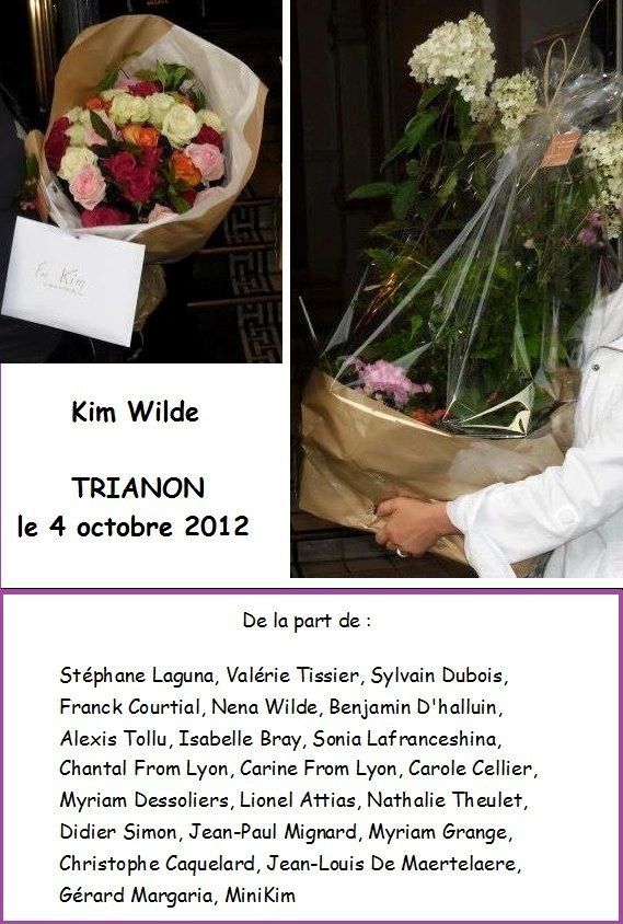 Kim Wilde fleurs Trianon