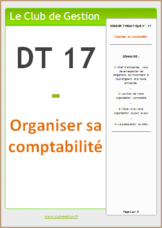 DT17 - Organiser sa comptabilité