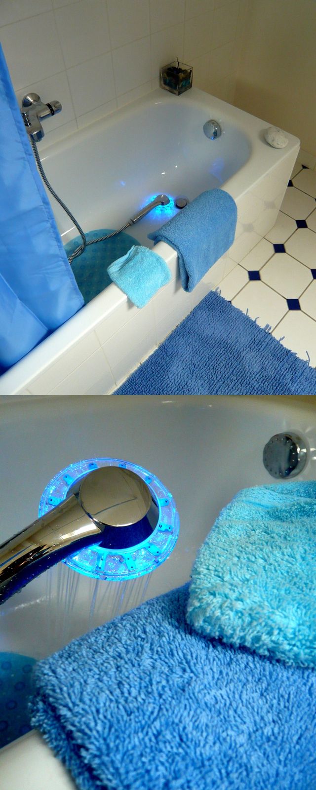 Salle de bain bleu et turquoise !