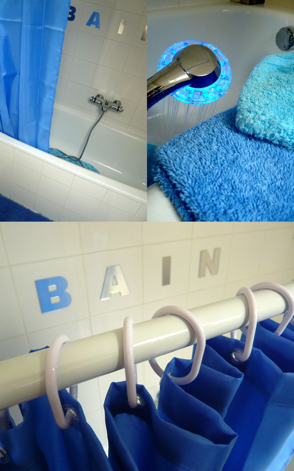 Salle de bain bleu et turquoise !