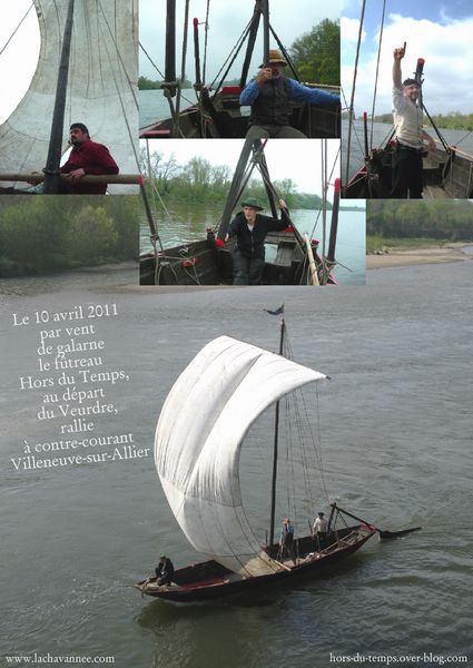 Au départ du Veurdre, l'équipage du grand fûtreau de la Chavannée s'est embarqué, à contre-courant de la rivière Allier...
