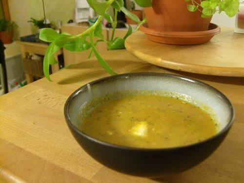 Velouté de courgette/carotte et kiri
