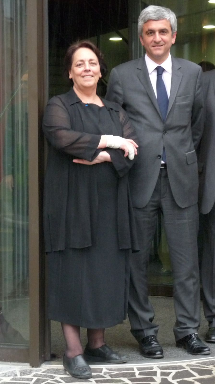 Claudine Lafaye aux côtés d'Hervé Morin, Ministre de la Défense et Président du Nouveau Centre