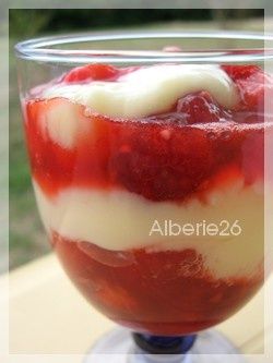 coupe crème fraise framboise