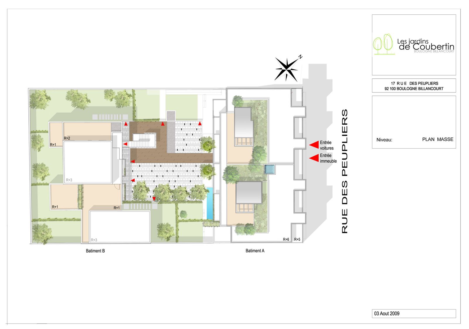 Plan de masse des Jardins de Coubertin