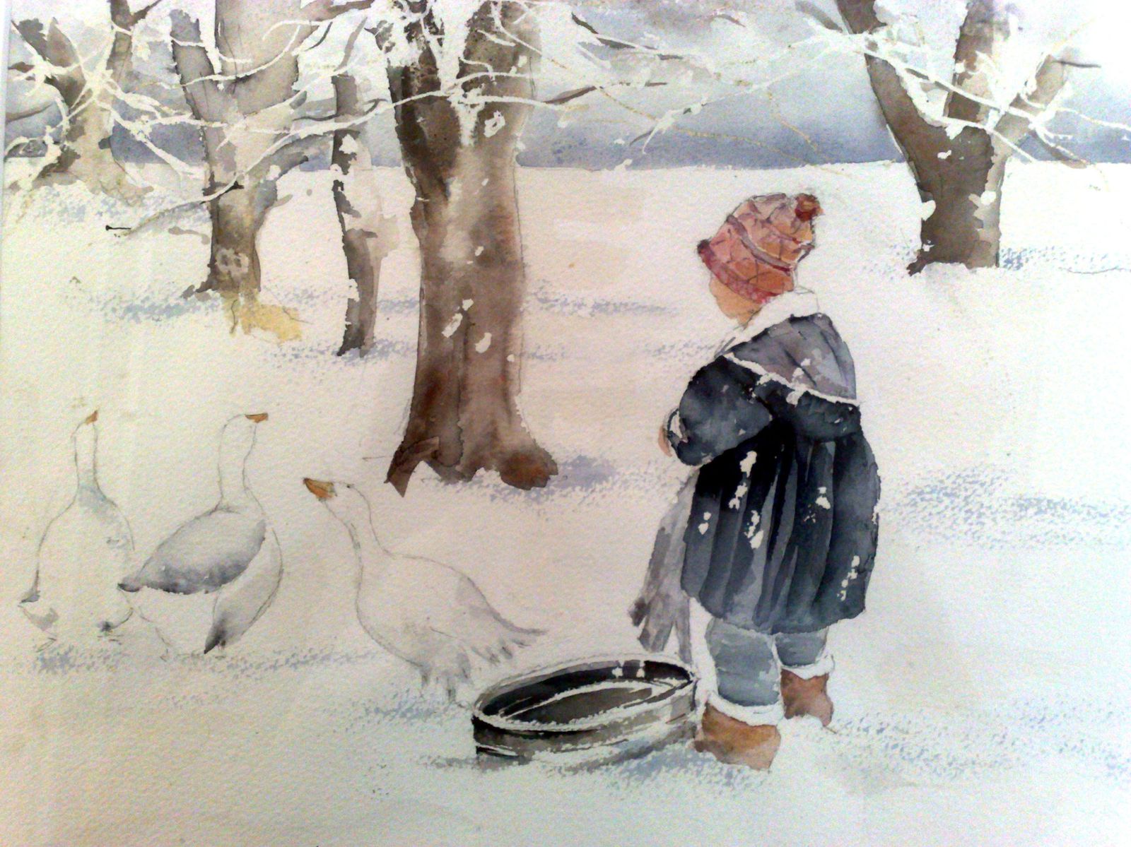 Album - D.Gioan paysages-de-neige - Dominique Gioan aquarelliste, l'ART  caché, c'est nous!