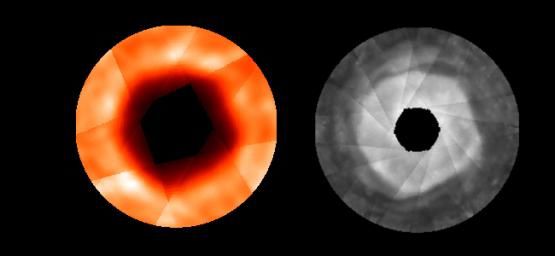 HEXAGONE These composite images of Jupiter's north polar r