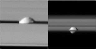 renflement equatorial Pan vu par cassini dans la division d