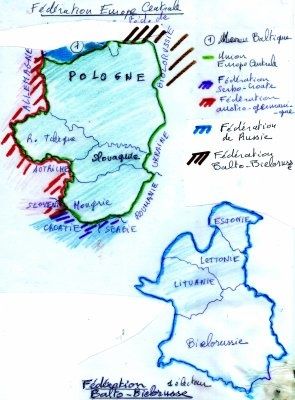 Fédération "Europe centrale" et "Balto-Bielorusse" selon le roman
