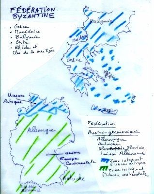 La Fédération austro-germanique et la Fédération byzantine selon le roman