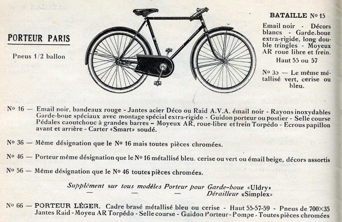 Vélo porteur Paris disponible dans le milieu des années 30 - L'unique site  sur le vélo porteur Francais ancien