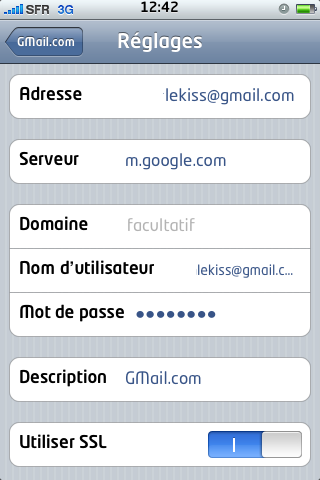 configurer compte gmail sur iphone 5s