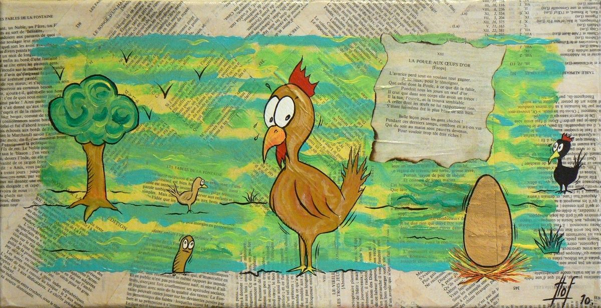 La Poule Aux Oeufs D'or Dessin Facile Enfin, elle arrive... - Jean Christophe Péro - ses peintures