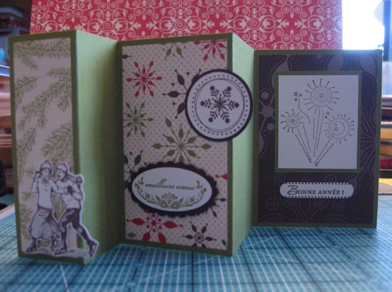 Accordion Fold Card face debout