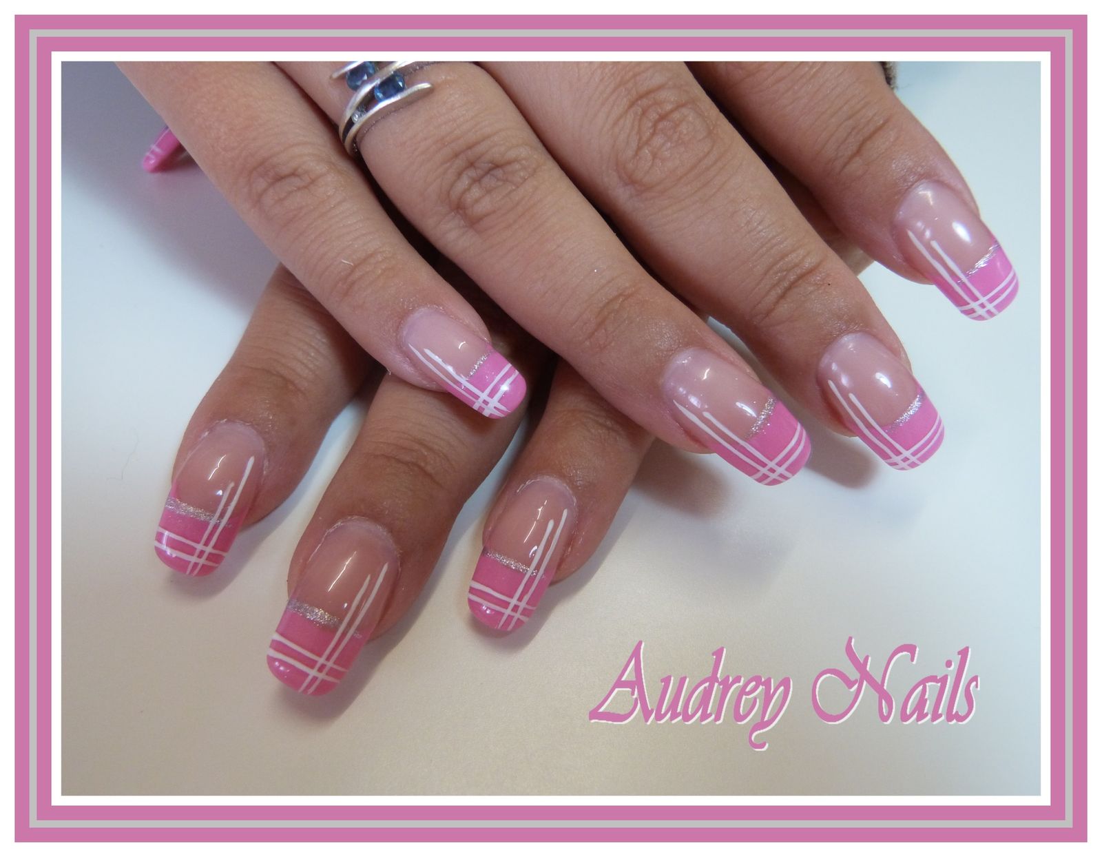 French rose barbie + déco liner blanc croisé + liner arge