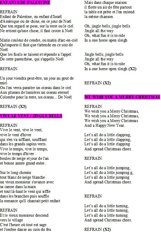 Chansons Noël (page 1)