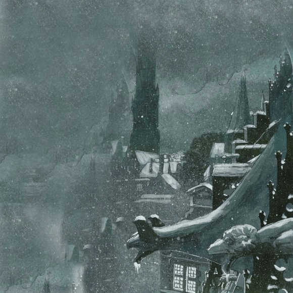 Bruges en hiver, gargouilles frileuses....
