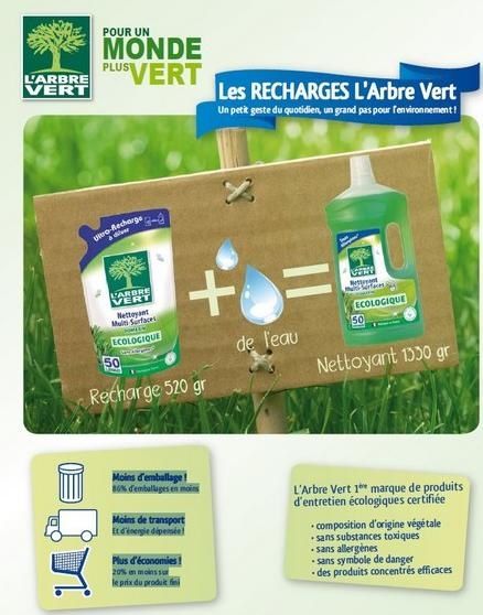 recharge souple arbre vert nettoyant multisurface