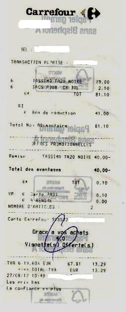 Incroyable mais vrai : Une Tassimo achetée à CARREFOUR et on vous redonne 2  € !!! - La CFDT chez CARREFOUR Market.