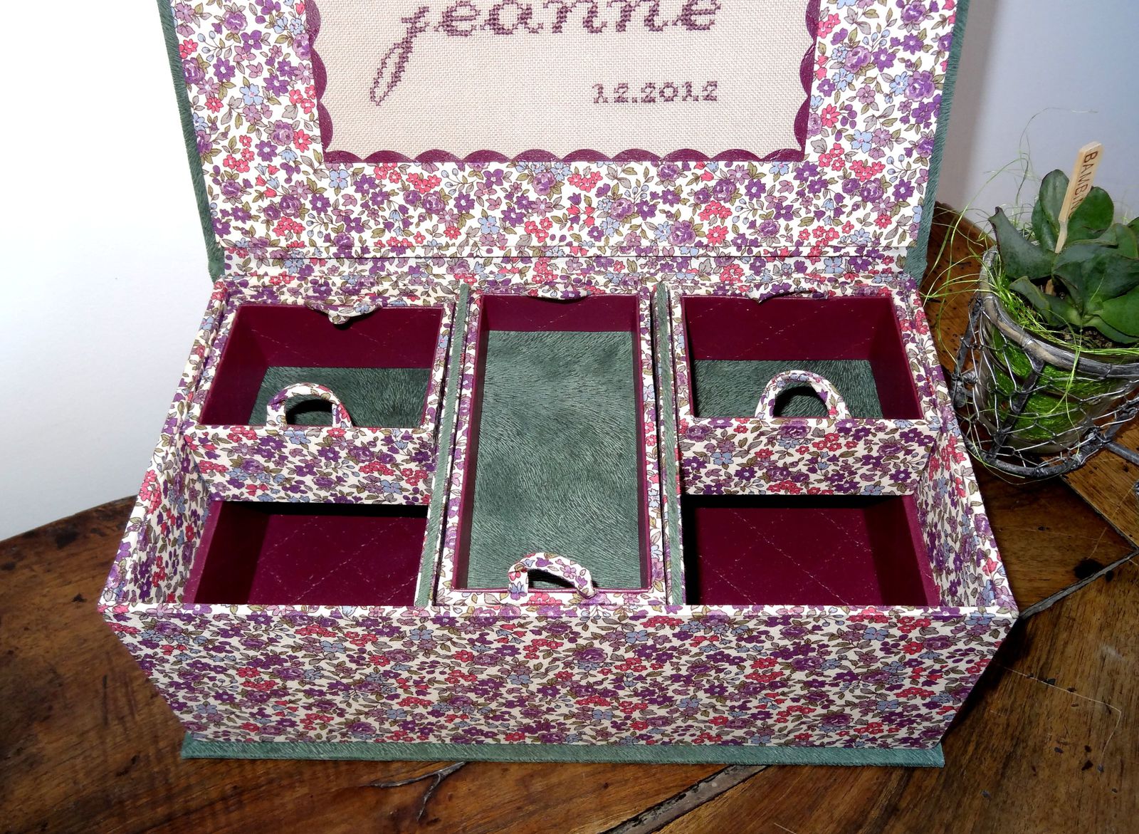 Boîte à couture complète petit modèle - Toile de Jouy - Sajou — Maison du  Haut Mercier