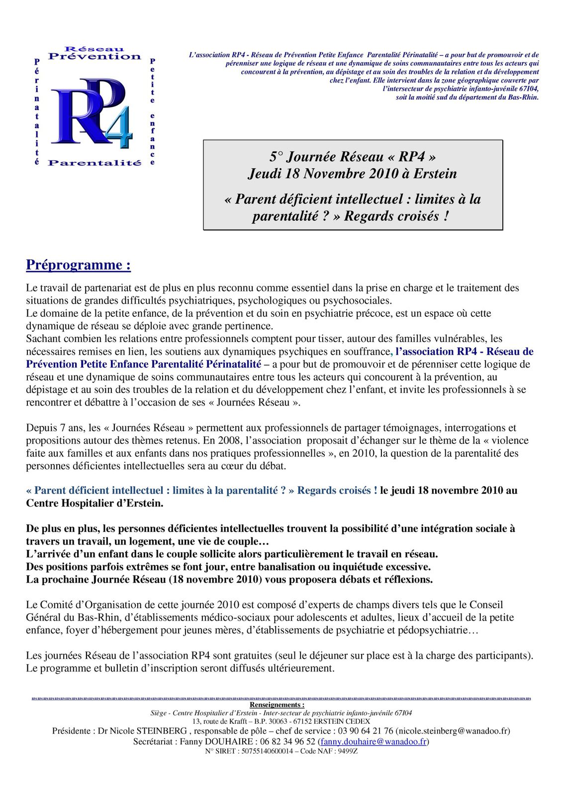 eRP4 programme Journee Reseau 18112010