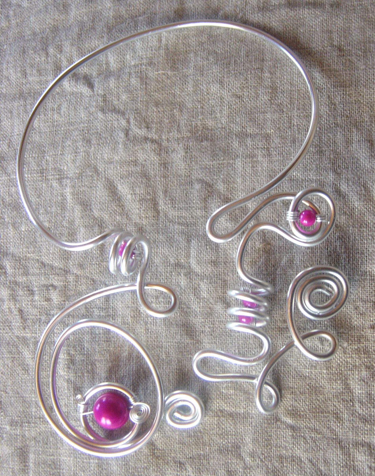 collier argent fushia collier argent fushia