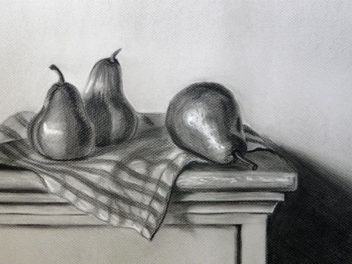 dessin de la nature morte terminée