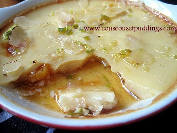 flan maison au abricots secs