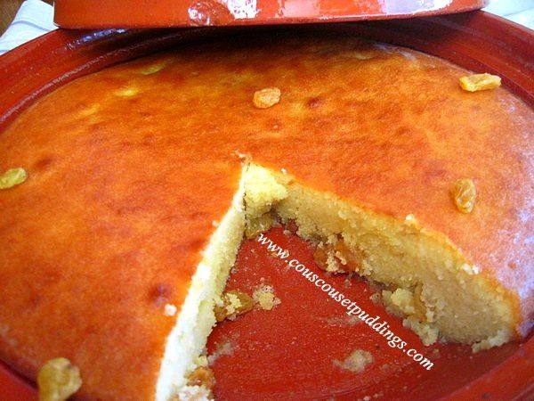 gateau de semoule a l'eau de fleur d'oranger