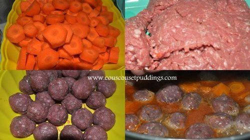 tajine boulette viande hachee carotte