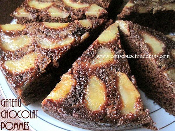 gateau chocolat pommes