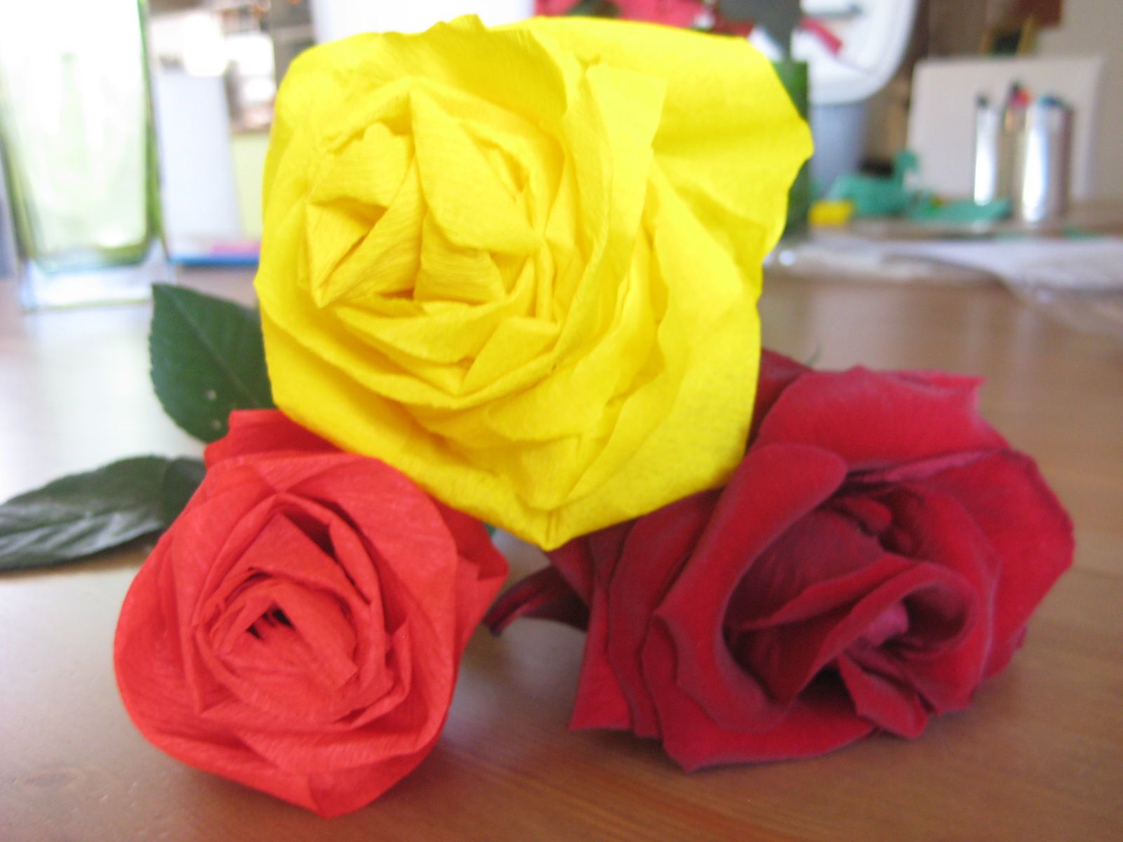 Roses en papier crépon Le blog de