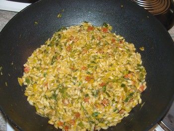risotto légumes et chorizo