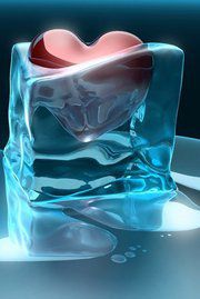 coeur bleu vase transparent