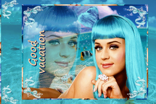 699-PREVIEW PAPIER FEMME MER TURQUOISE GOOD VACATION