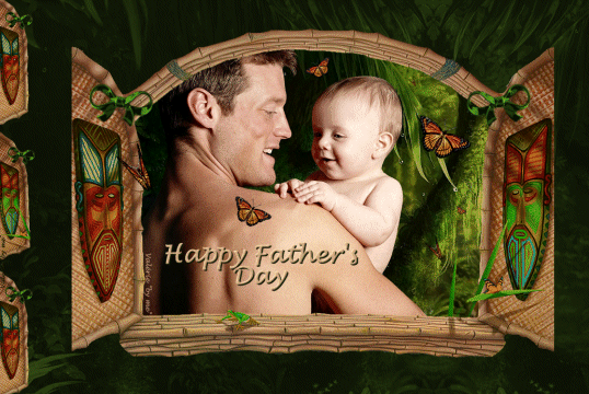 726-PREVIEW PAPIER PAPA BEBE JUNGLE HAPPY FATHER'S DAY