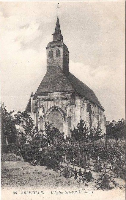 église Saint Paul d'Abbeville. A été laissé à l'abandon,il ne reste aujourd'hui que quelques ruines non loin de l'église Saint Jacques