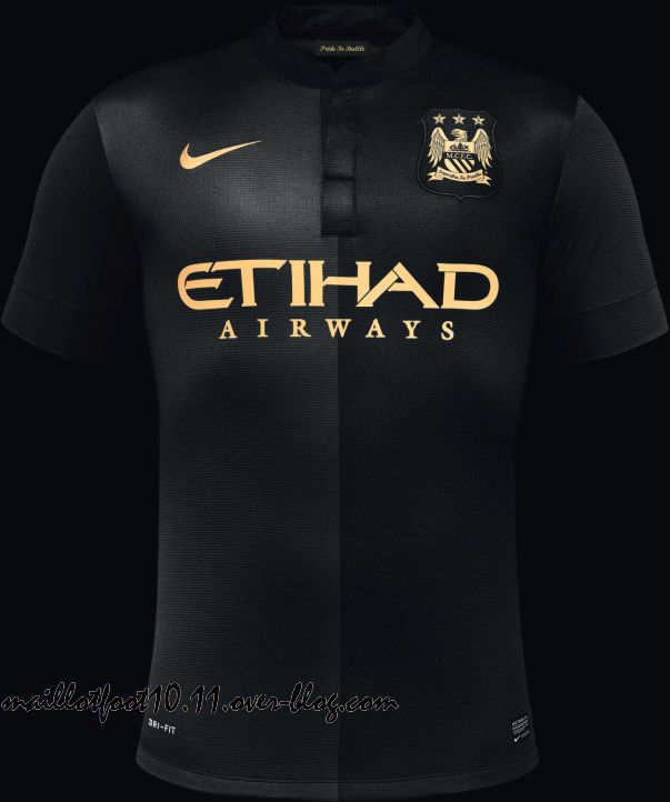 Maillot Extérieur Manchester City noir Maillot Extérieur Manchester City noir