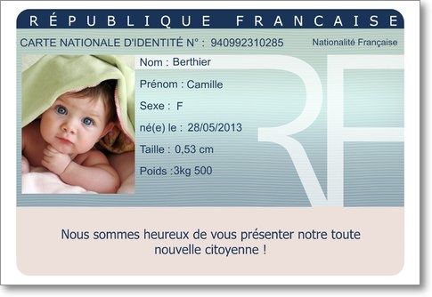 comment faire une carte d identite pour un bebe