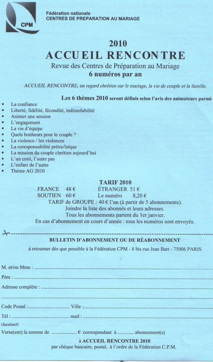revue accueil rencontre