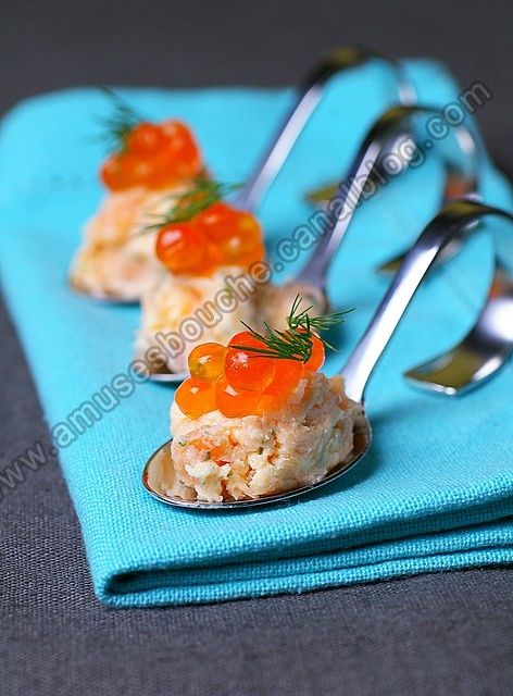 Mises en bouche de rillettes de saumon - Amuses bouche