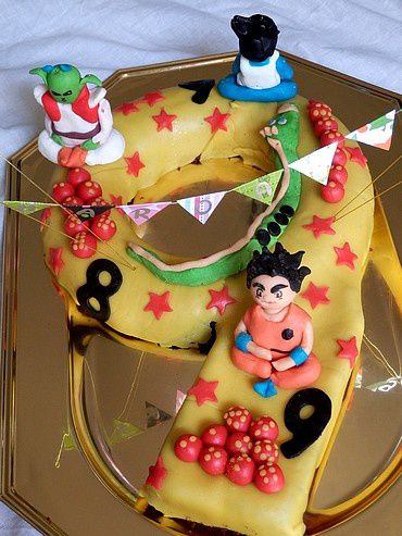 Gâteau 3D Dragon ball Z - DBZ cake - pâte d'amande! - Nad_recettedumonde