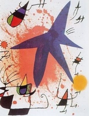 Peinture-Joan Miro-l-etoile-bleue