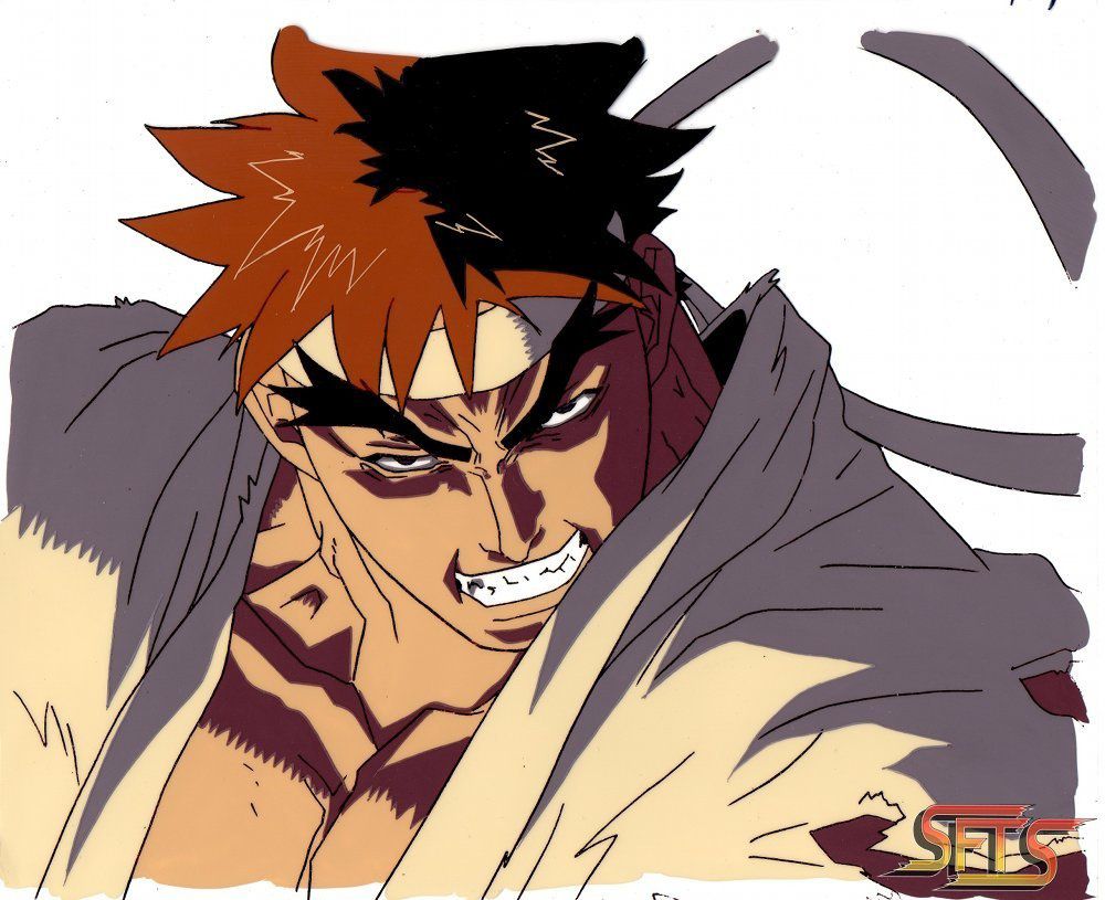 STREET FIGHTER ALPHA ZERO RYU ANIME PRODUCTION CEL